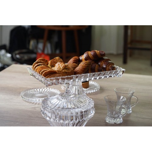 Crown Jewel 35 Cm Ayaklı Dikdörtgen Tatlı Servisi