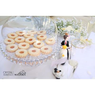 Crown Jewel 33 Cm Fanuslu Ayaklı Tatlı Servis