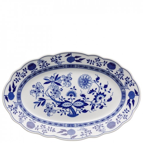 Blue Onion 38 Cm Oval Servis Blue Onion 38 Cm Oval Servis