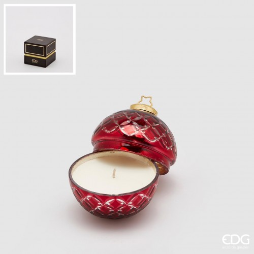 Candele Di Cera 8 Cm Çapında Kırmızı Cam Zeminli Mum Candele Di Cera 8 Cm Çapında Kırmızı Cam Zeminli Mum