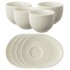Eclipse Day Porcelain 4 Set Tabaklı Nescafe Seti