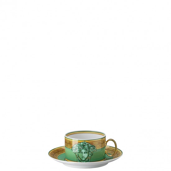 Medusa Amplified Green Coin Çay Fincanı ve Tabağı