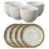 Shade Earth Porcelain 4 Set Tabaklı Nescafe Fincanı