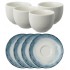 Shade Sea Porcelain 4 Set Nescafe Tabaklı Fincanı