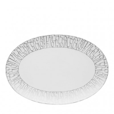Tac Skin Platin 34 Cm Oval Servis Tabağı