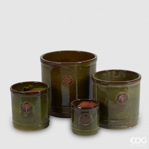 Vasi Decorativi Gres 4'lü Cilalı Yeşil Rengi Vazo Vasi Decorativi Gres 4'lü Cilalı Yeşil Rengi Vazo