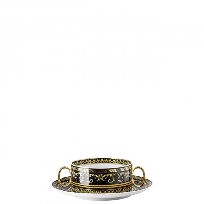 Virtus Gala Black Konsome Kâse ve Tabağı