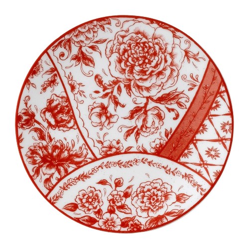 Victoria's Garden - Red 16 Cm Tam Kaplama Ekmek Tabağı Victoria's Garden - Red 16 Cm Tam Kaplama Ekmek Tabağı