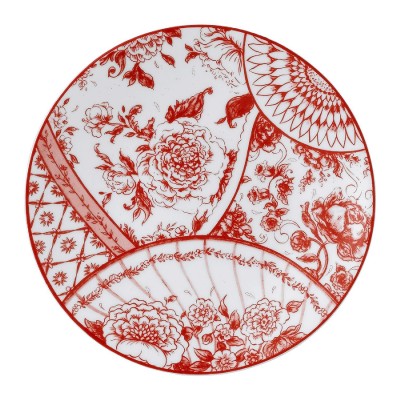 Victoria's Garden - Red 21 Cm Tam Kaplama Tatlı Tabağı