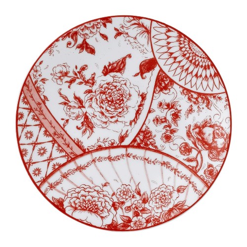 Victoria's Garden - Red 21 Cm Tam Kaplama Tatlı Tabağı Victoria's Garden - Red 21 Cm Tam Kaplama Tatlı Tabağı