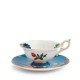 Wonderlust Teaware Sapphire Garden Çay Bardak ve Tabağı