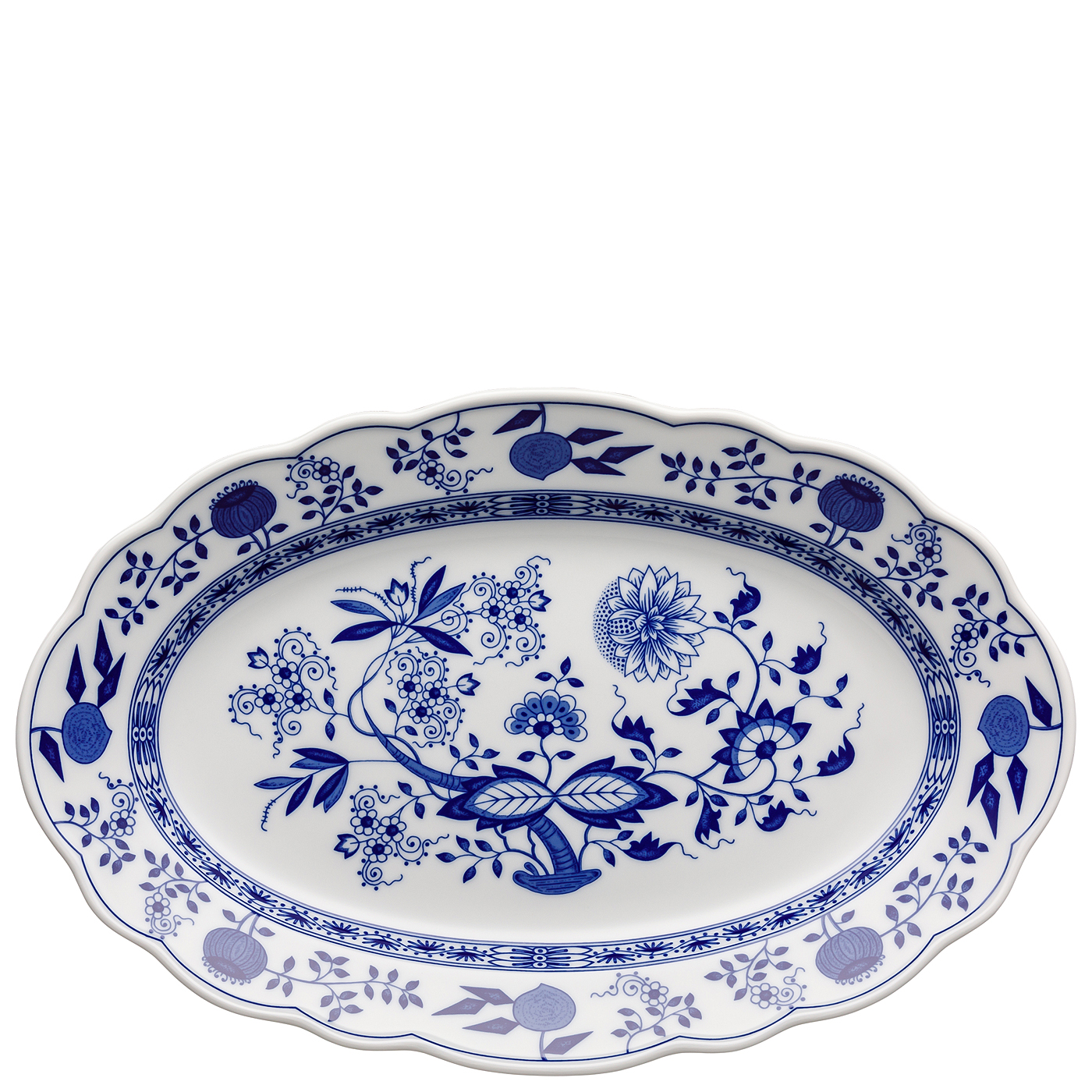 Blue Onion 38 Cm Oval Servis