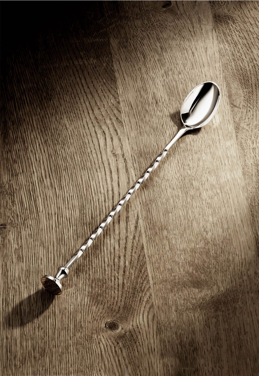 Martele 90 Gümüş Kaplama 27 Cm Bar Kaşığı