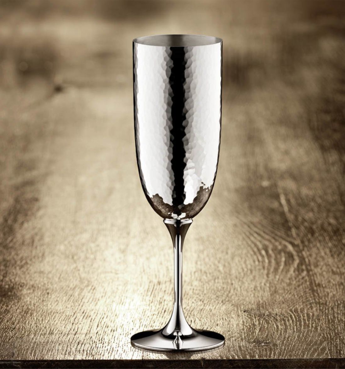 Martele 90 Gümüş Kaplama 6,30 Cm Rom ve Su Bardağı