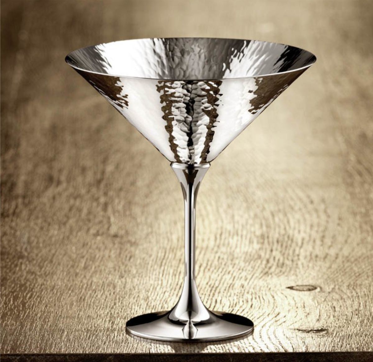 Martele 90 Gümüş Kaplama 13 Cm Kokteyl Bardağı
