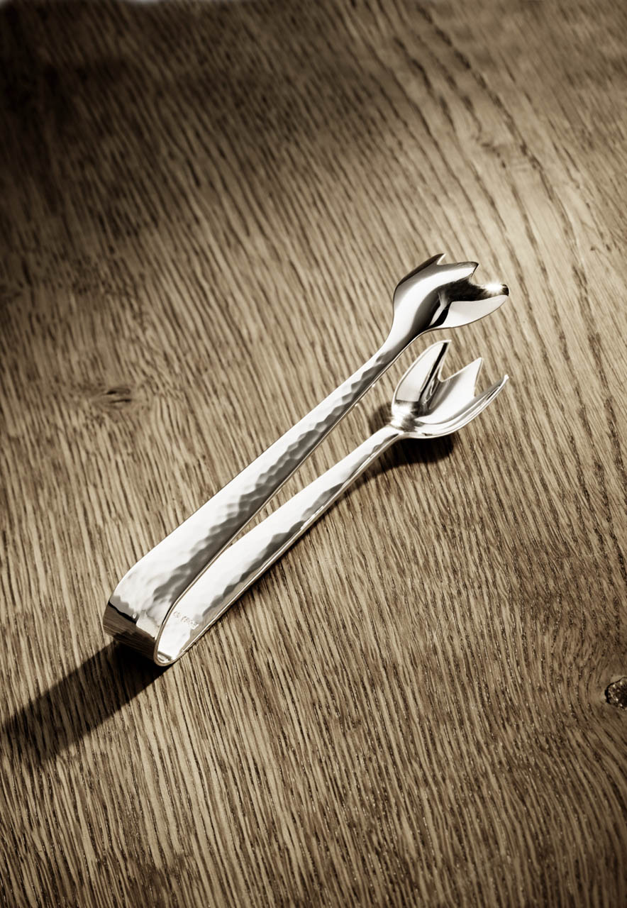 Martele 150 Gümüş Kaplama 13 Cm Buz Maşası