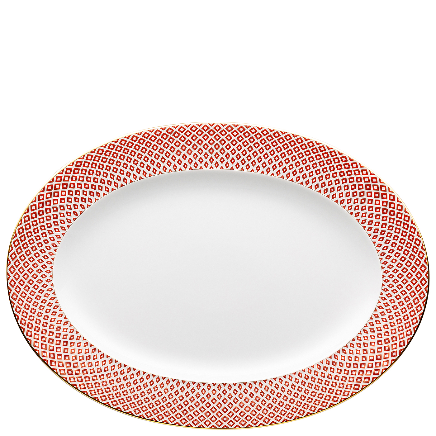 Francis Carreau Rouge 34 Cm Oval Servis Tabağı