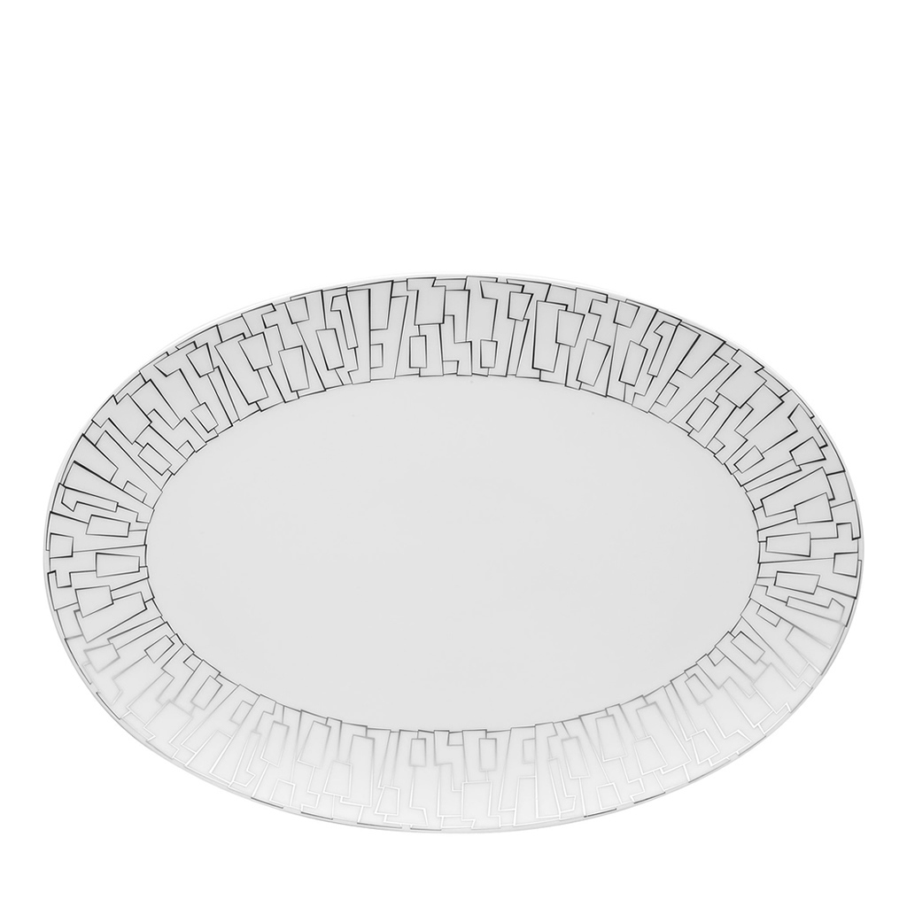 Tac Skin Platin 34 Cm Oval Servis Tabağı
