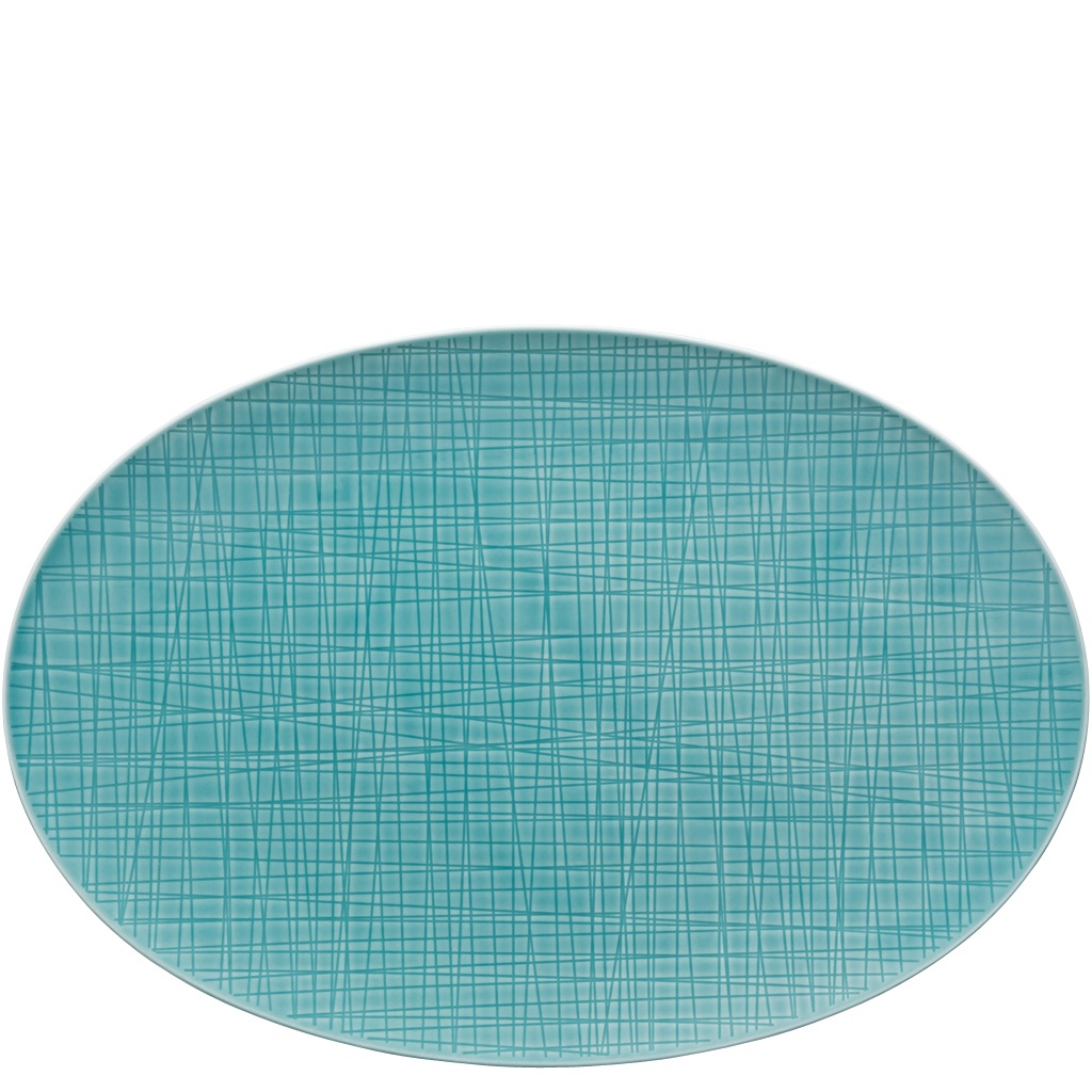 Mesh Aqua 34 Cm Oval Servis Tabağı