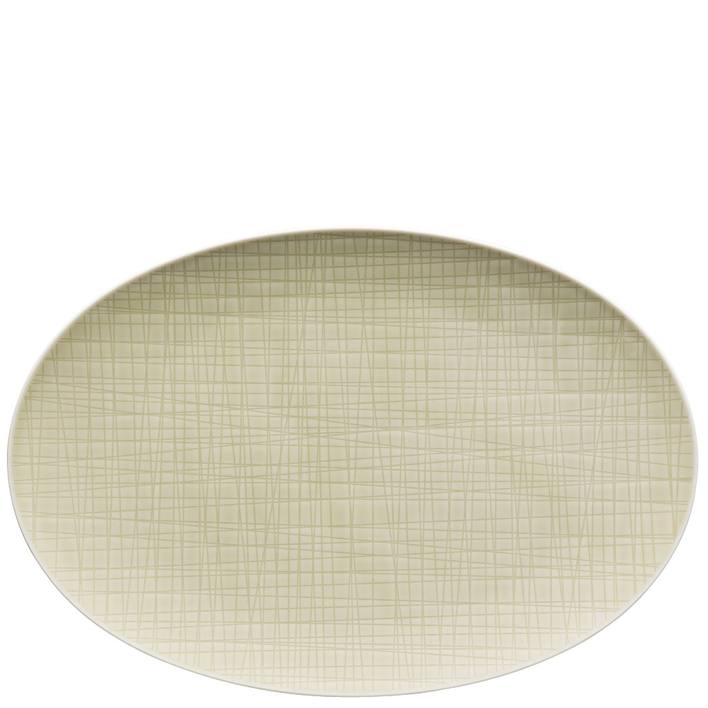 Mesh Cream 34 Cm Oval Servis Tabağı