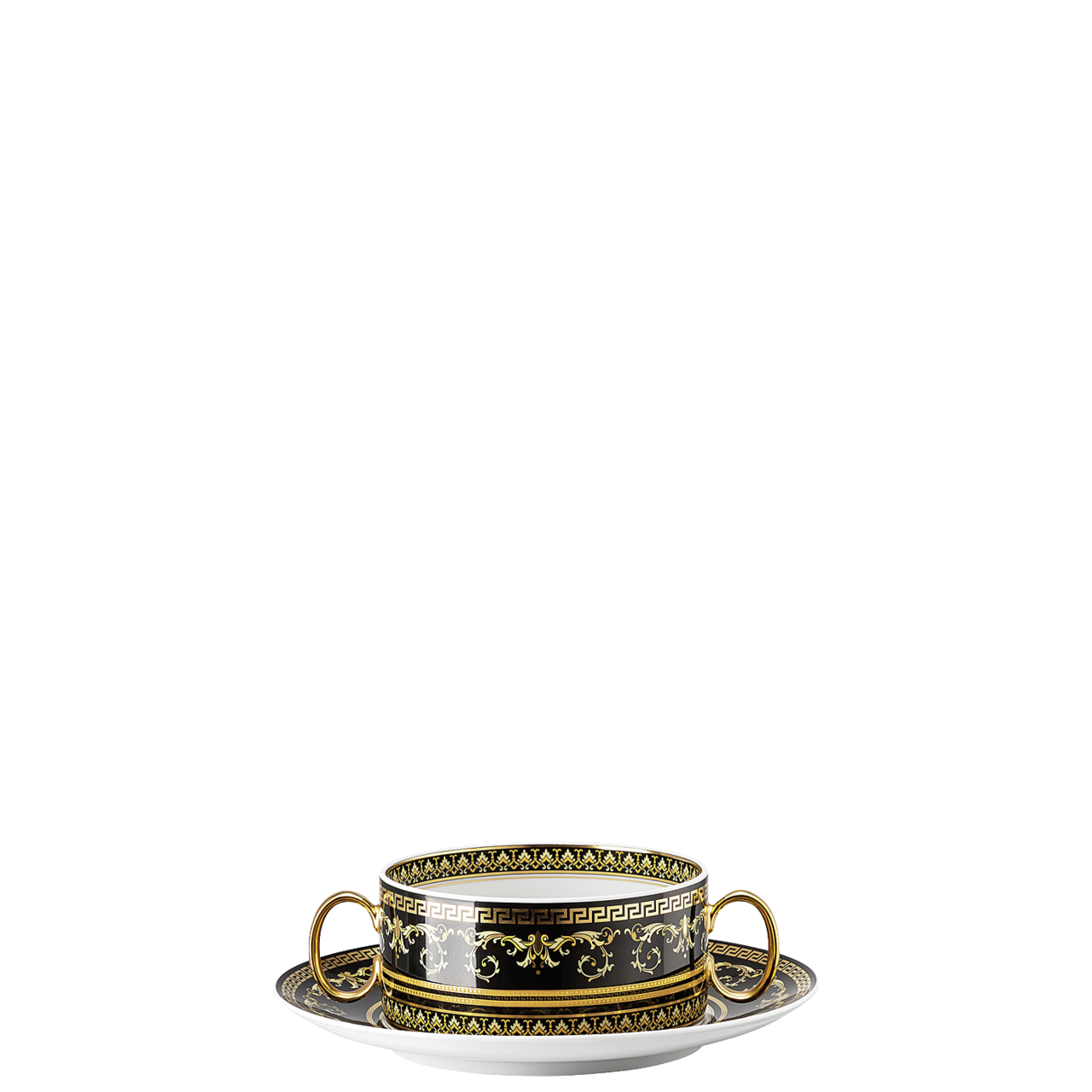 Virtus Gala Black Konsome Kâse ve Tabağı