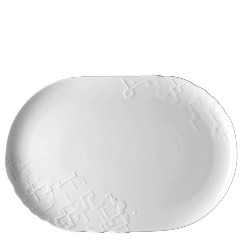 Landscape White 33 Cm Oval Servis Tabağı