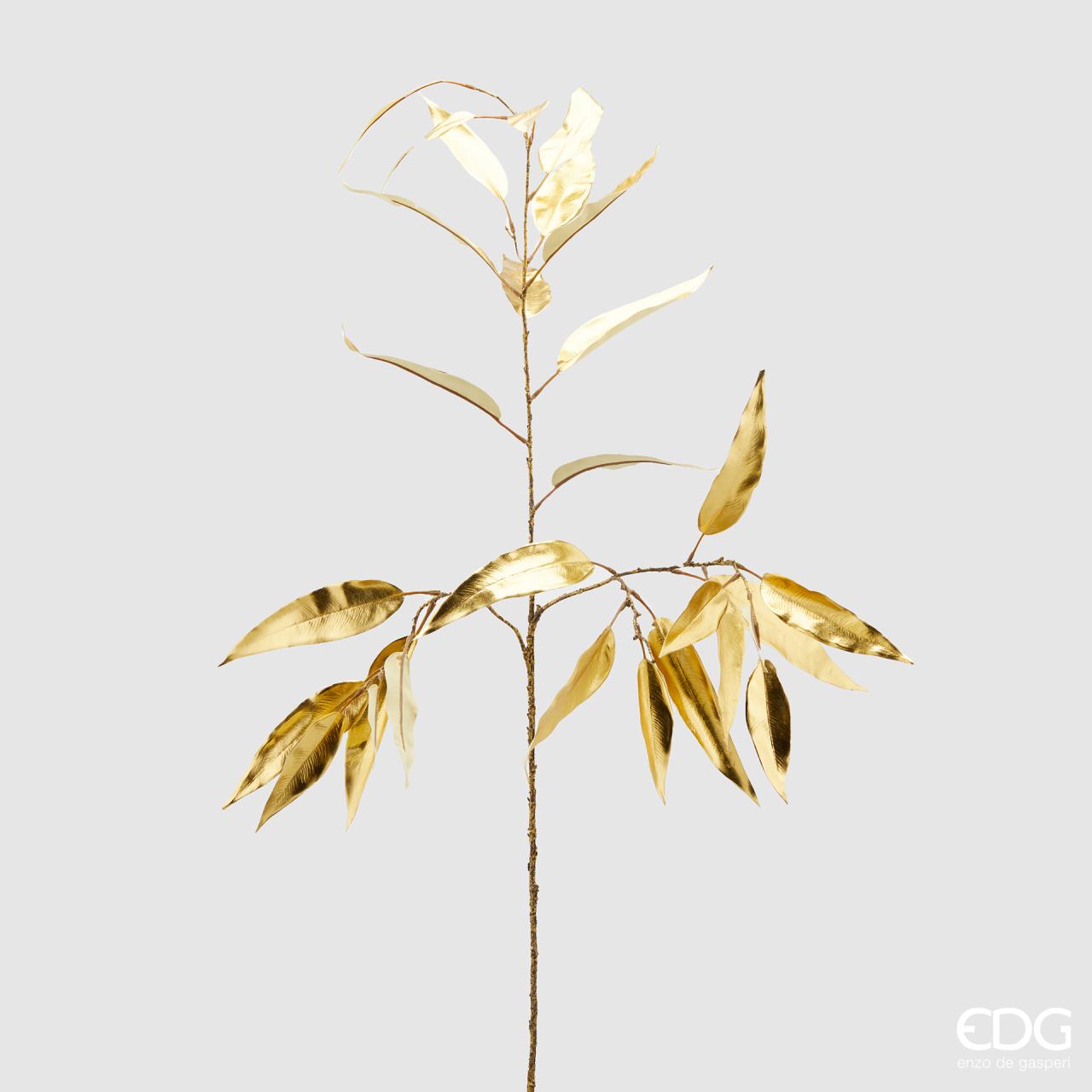 Fiori 120 Cm Okaliptüs Altın Renk Metal Dal