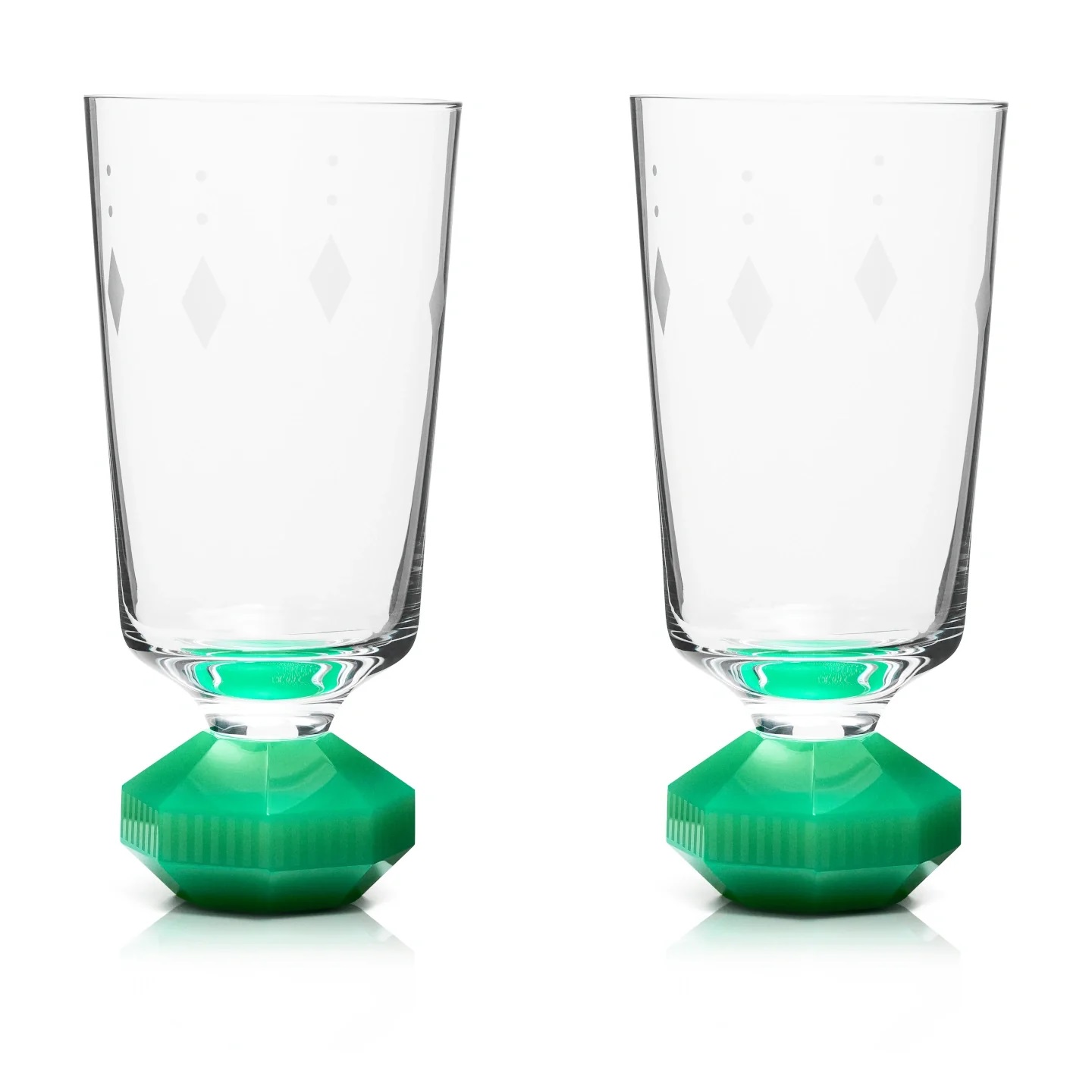 Reflections Copenhagen Chelsea  2'li 14,5 Cm  Yeşil Renk Kristal Bardak