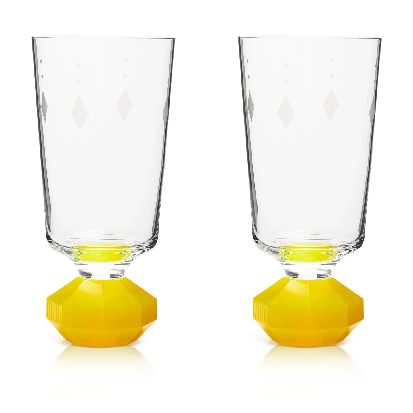 Reflections Copenhagen Chelsea  14,5 Cm  Sarı Renk Kristal Bardak