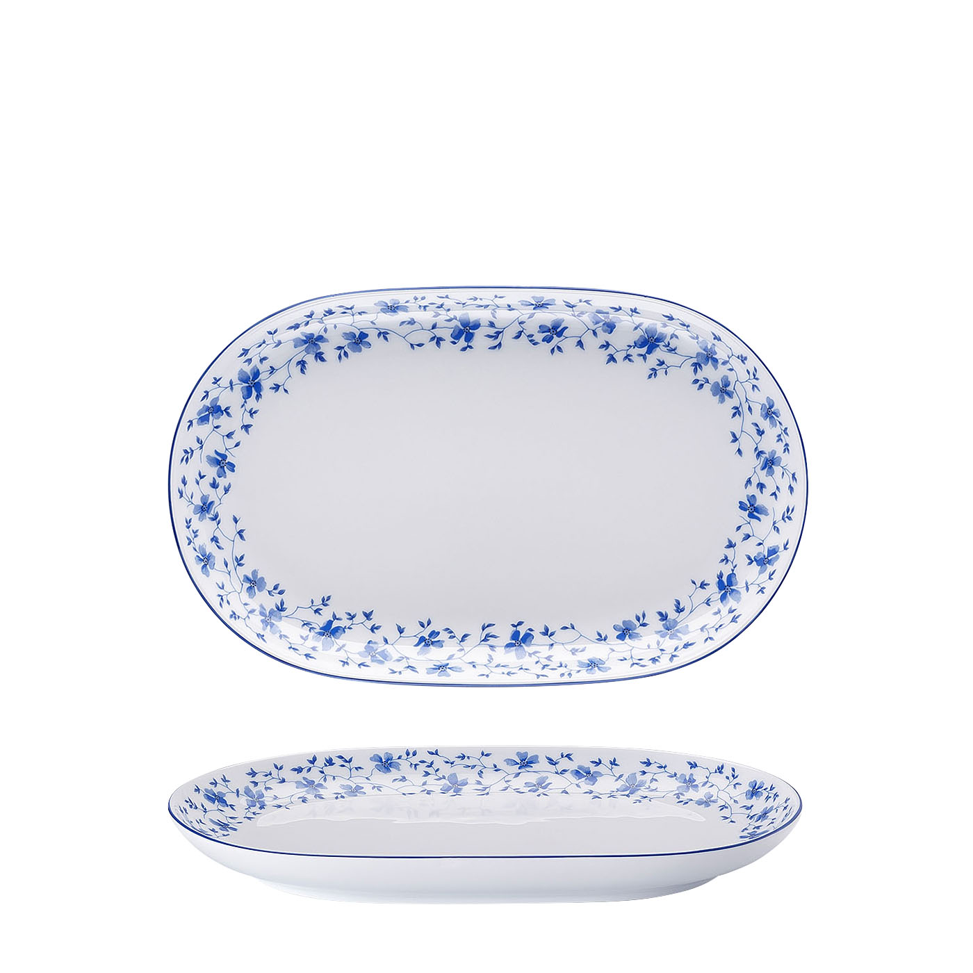 1382 Blaubluten 26 Cm Oval Servis Tabağı
