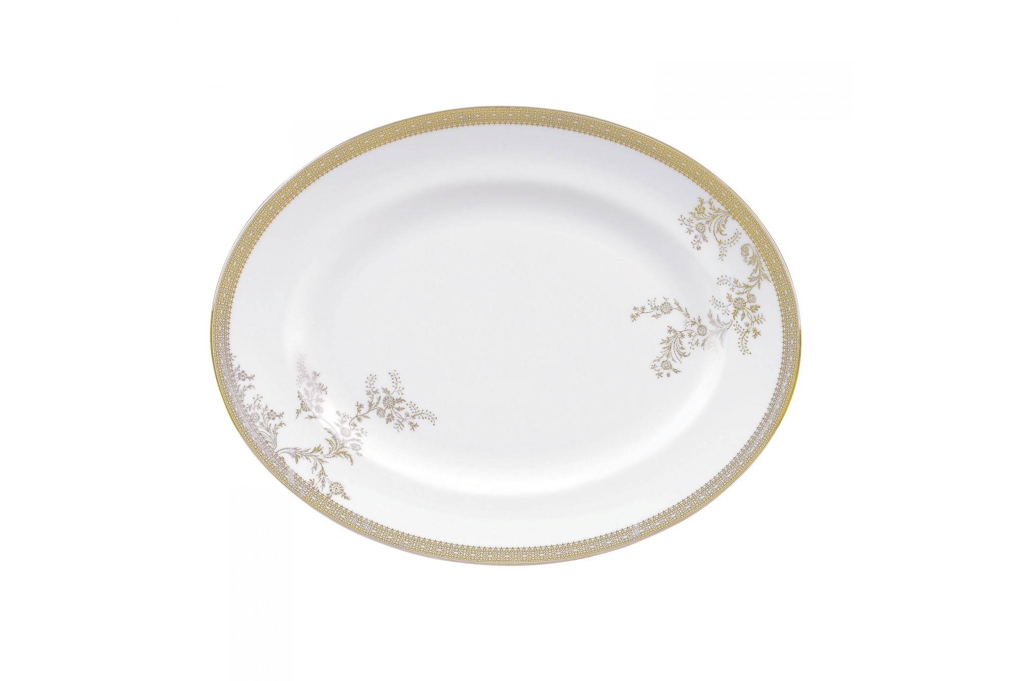 Vera Wang Lace Gold 39 Cm Oval Servis Tabağı