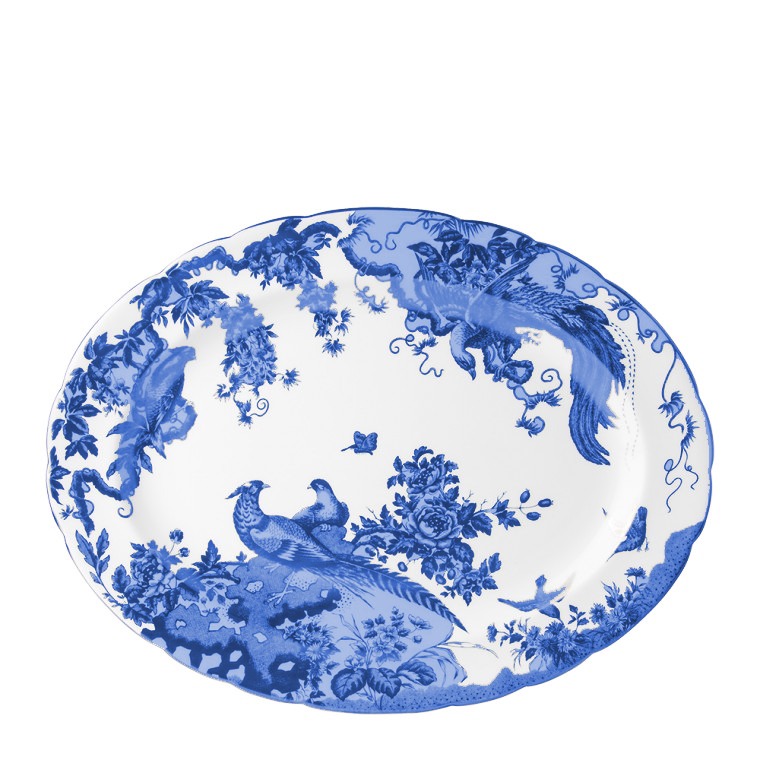 Aves Blue 34,5 Cm Oval Servis Tabağı