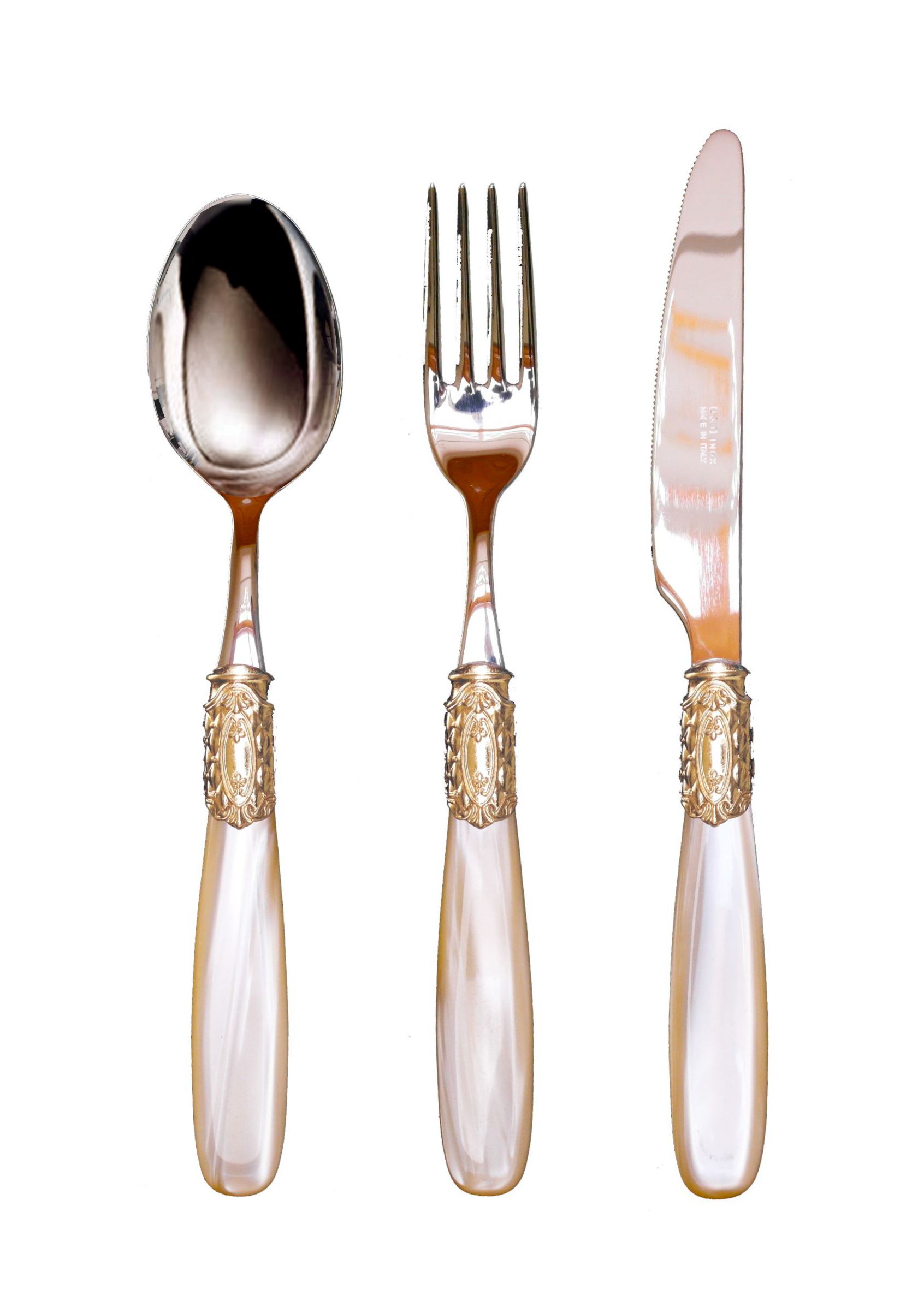 Victoria Shine Gold Steel 75  Parça Çatal,Bıçak ve Kaşık Seti