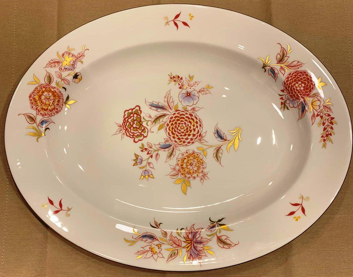 Derby Shire Garden 34 Cm Oval Servis Tabağı