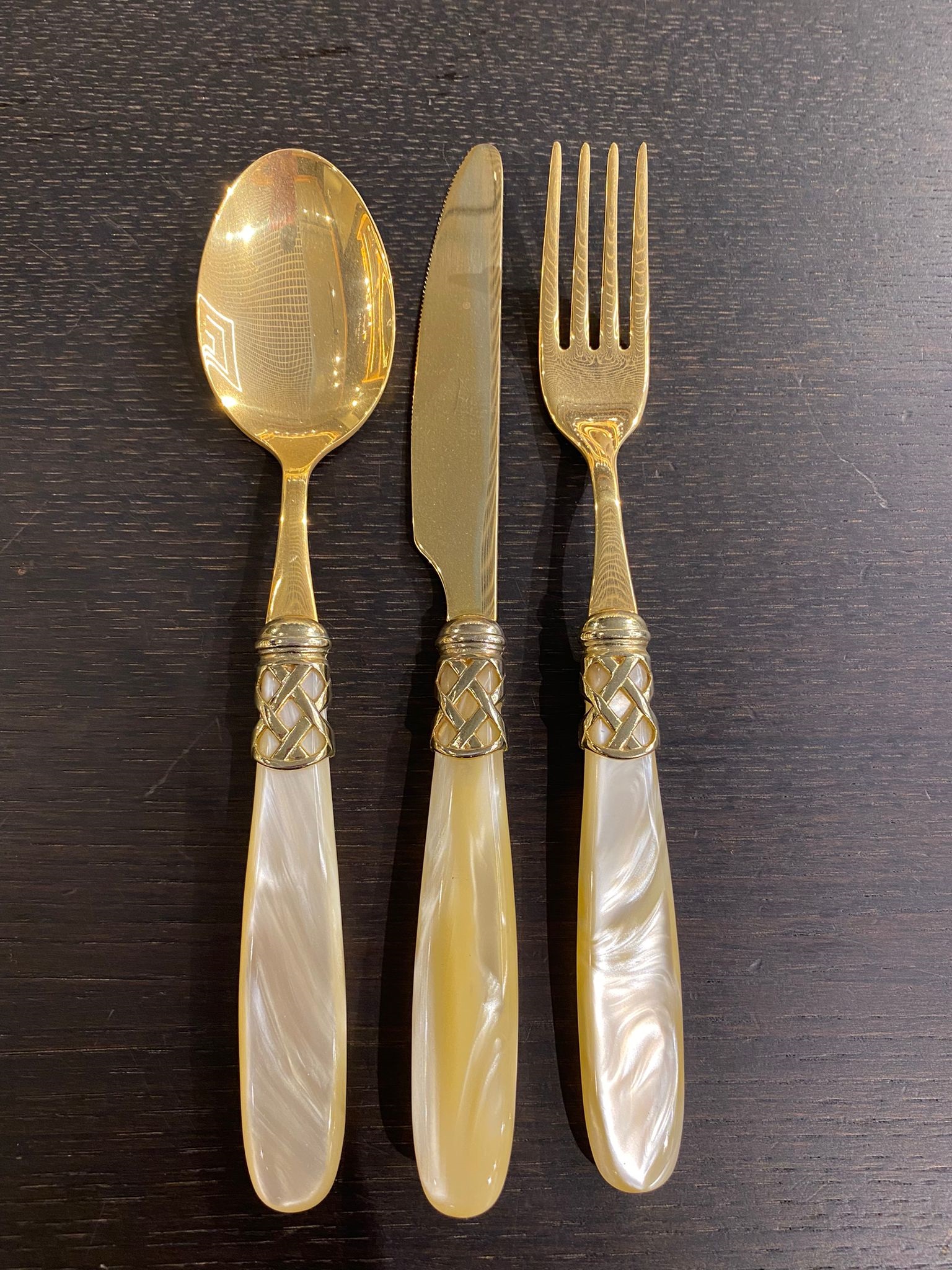 Terracia Gold Gold 87 Parça Çatal, Kaşık ve Bıçak Seti