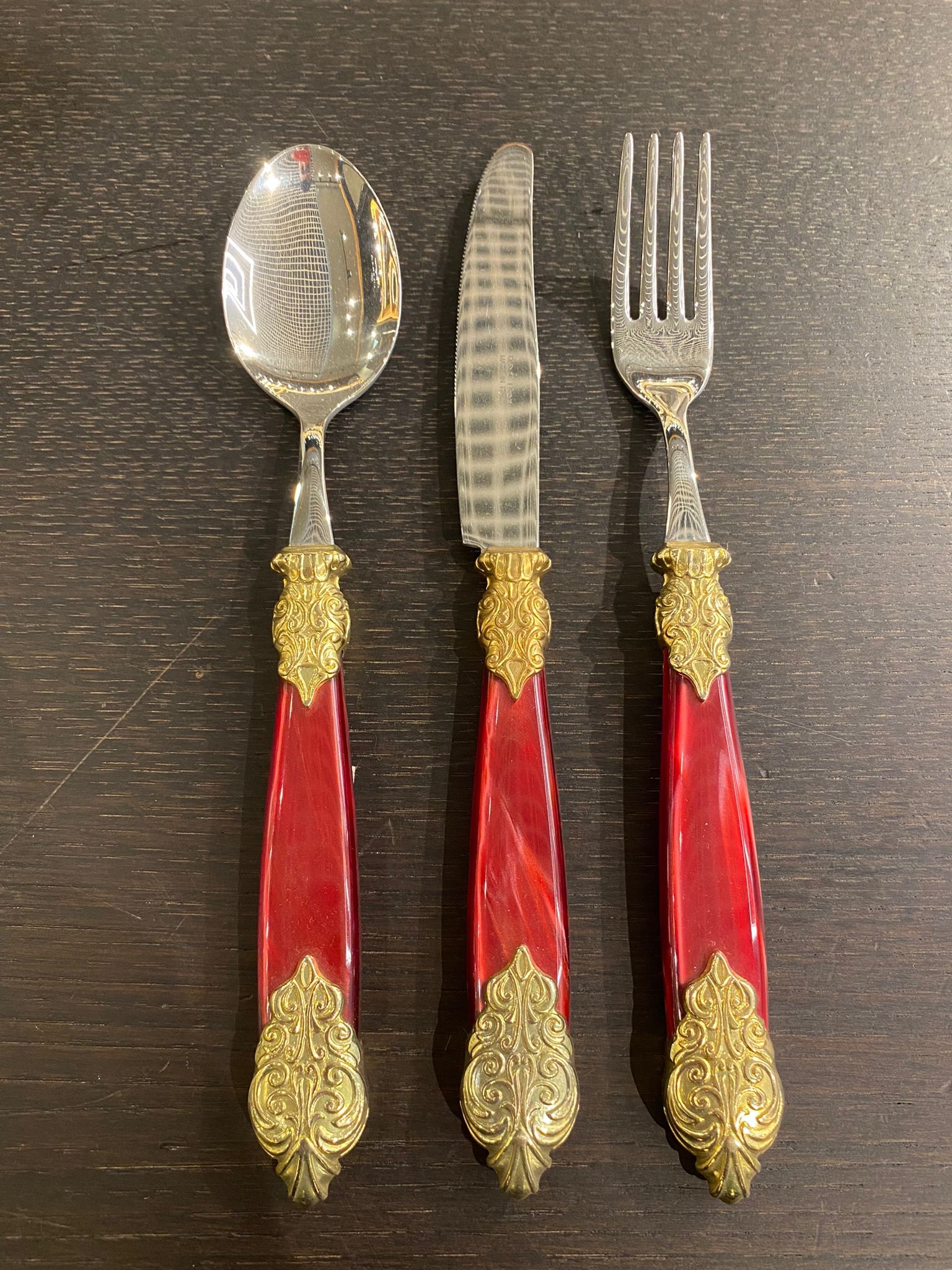 Versailles Shine Gold 87 Parça Çatal, Kaşık ve Bıçak Seti