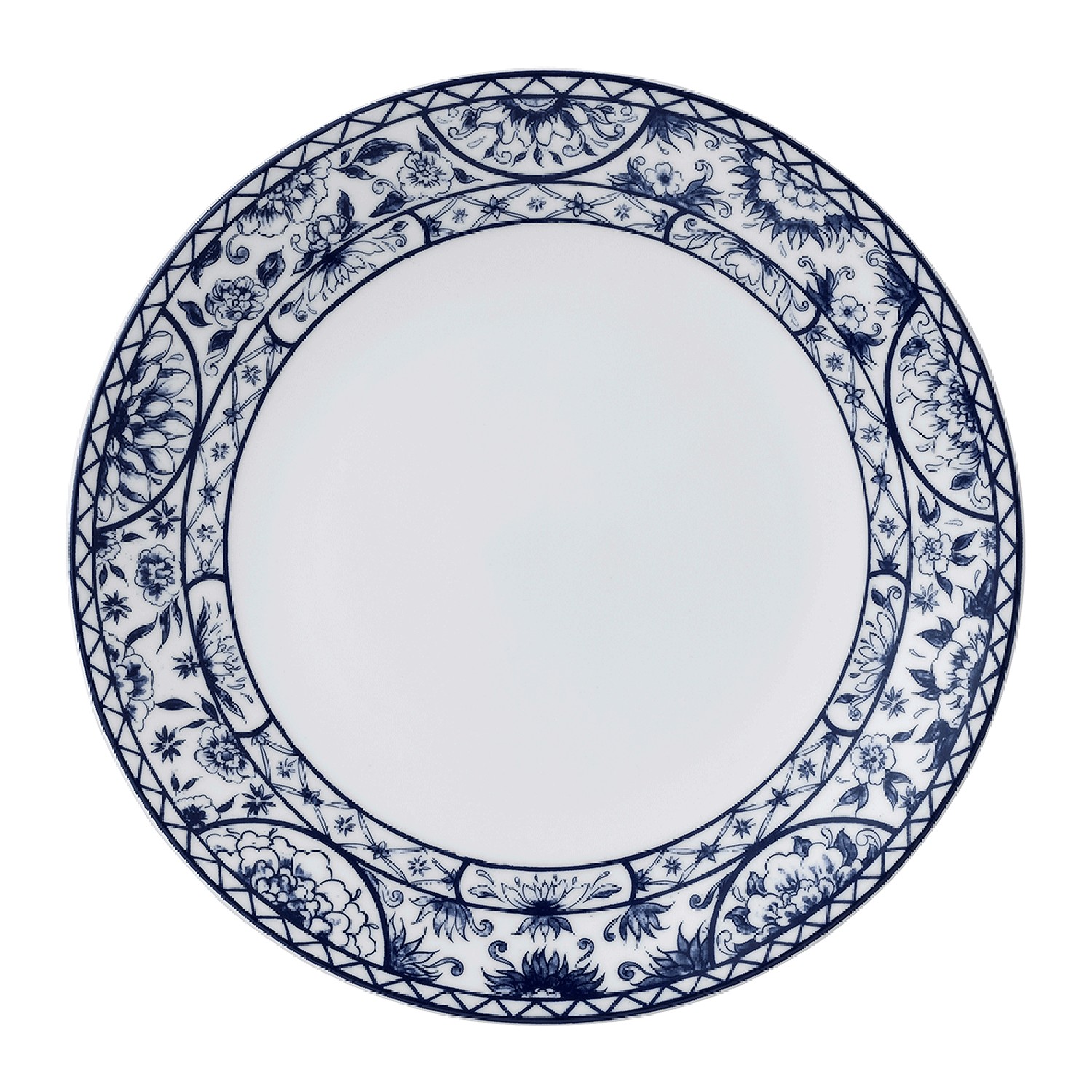 Victoria's Garden - Blue Kısmi Kaplama 27 Cm Yemek Tabağı